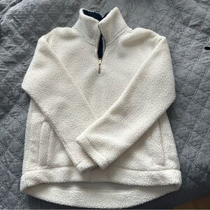 Old Navy Cozy Cream Sherpa Quarter-Zip Pullover